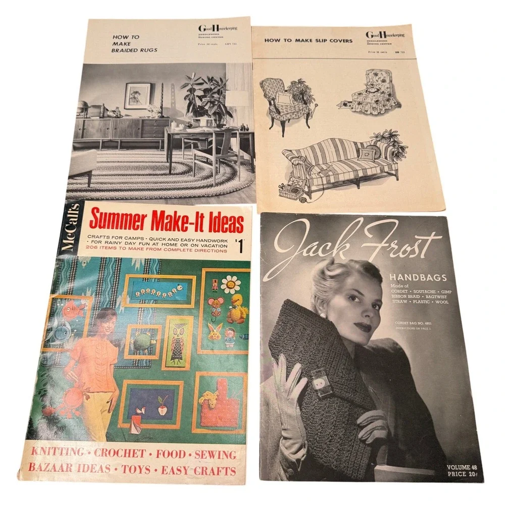 VTG Craft Booklet Lot 15pc Good Housekeeping Studio how to booklets 60s 80s